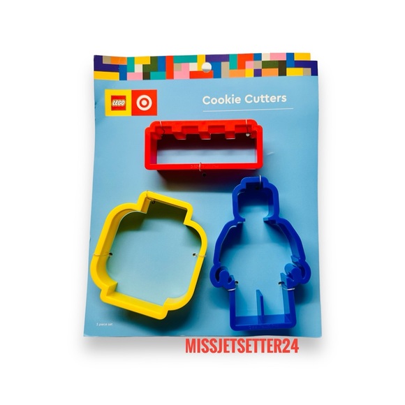 Lego 3 Piece Assorted Plastic Shapes Cookie Cutter Set - Picture 1 of 3
